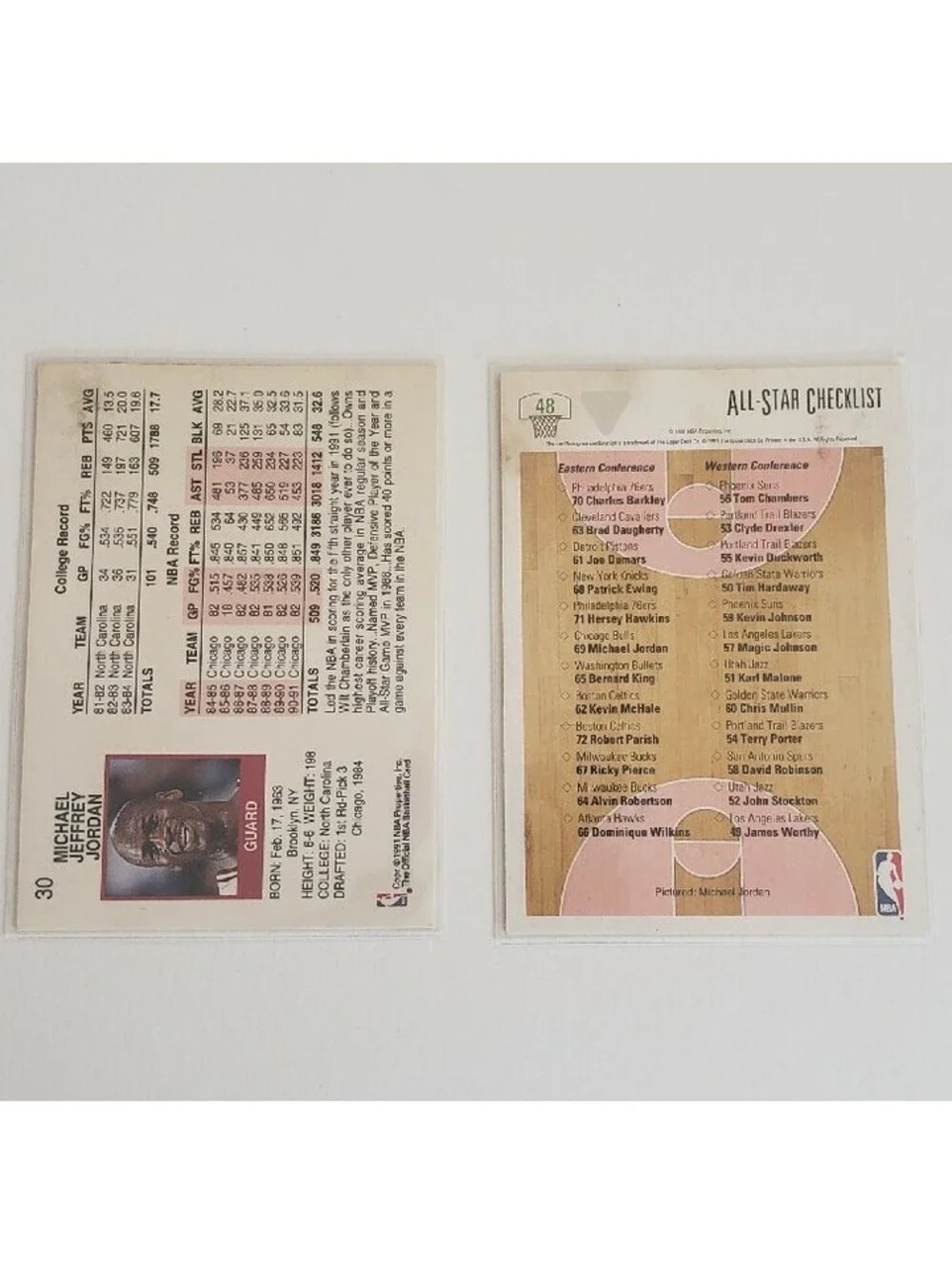 Michael Jordan Cards Trading Lot NBA 1990, 1991 MVP All-Star Chicago Bulls